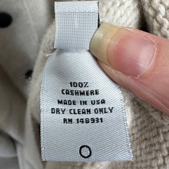 The Elder Statesman Tan Intarsia Long Line Cashmere Cardigan L - Picture 12 of 14